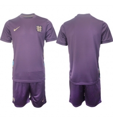 Men England Blank 2024 25 Purple Away Soccer Jersey Suit Men England Blank 2024 25 Purple Away Soccer Jersey Suit