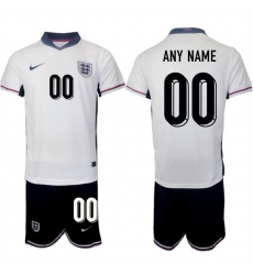 Men England Custom 2024 25 White Home Soccer Jersey Suit Men England Custom 2024 25 White Home Soccer Jersey Suit