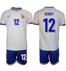 Men France 12 Henry White 2024 25 Away Soccer Jersey Suit Men France 12 Henry White 2024 25 Away Soccer Jersey Suit