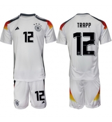 Men Germany 12 Kevin Trapp White 2024 25 Home Soccer Jersey Suit Men Germany 12 Kevin Trapp White 2024 25 Home Soccer Jersey Suit
