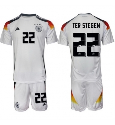 Men Germany Germany 22 Ter Stegen White 2024 25 Home Soccer Jersey Suit Men Germany Germany 22 Ter Stegen White 2024 25 Home Soccer Jersey Suit