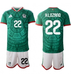 Mexicoa 2026 FIFA World Cup Soccer Jersey Green #22 H.LOZANO