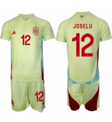 Men Spain Team 12 Joselu 2024 25 Yellow Away Soccer Jersey Suit Men Spain Team 12 Joselu 2024 25 Yellow Away Soccer Jersey Suit