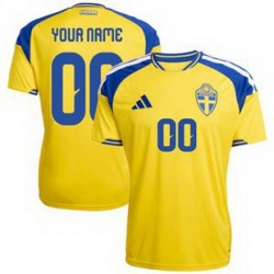 Men 00 Sweden Custom World Cup Replica Jersey  1