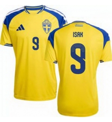 Men 9 Sweden Alexander Isak World Cup Replica Jersey  1