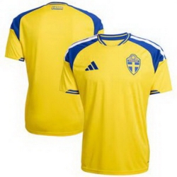Men Men 0 Sweden Blank World Cup Replica Jersey  1