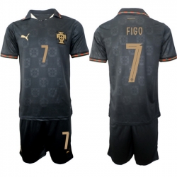 Portugal 2026 FIFA World Cup Soccer Jersey Black #7 FIGO
