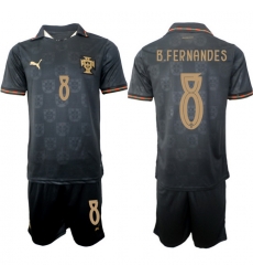 Portugal 2026 FIFA World Cup Soccer Jersey Black #8 B.FERNANDES