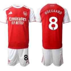 Men Arsenal 2026 Soccer Jerseys Red White #8 ODEGAARD