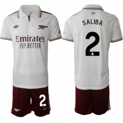 Men Arsenal 2026 Soccer Jerseys White #2 SALIBA