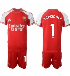 Men Arsenal FC 1 Aaron Ramsdale Red 2025 Home Soccer Jersey Suit Men Arsenal FC 1 Aaron Ramsdale Red 2025 Home Soccer Jersey Suit