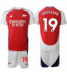 Men Arsenal FC 19 Leandro Trossard 2024 Red Home Soccer Jersey Suit Men Arsenal FC 19 Leandro Trossard 2024 Red Home Soccer Jersey Suit