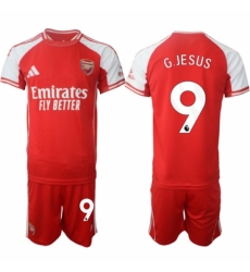 Men Arsenal FC 9 Gabriel Jesus Red 2025 Home Soccer Jersey Suit Men Arsenal FC 9 Gabriel Jesus Red 2025 Home Soccer Jersey Suit