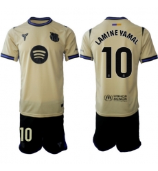 Men FC Barcelona 2026 Soccer Jerseys Beige #10 LAMINE YAMAL Men FC Barcelona 2026 Soccer Jerseys Beige #10 LAMINE YAMAL