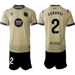 Men FC Barcelona 2026 Soccer Jerseys Beige #2 CUBARSI