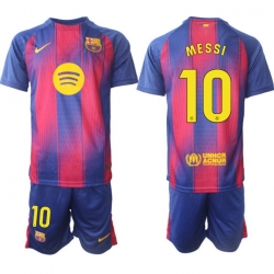Men FC Barcelona 2026 Soccer Jerseys PinkBlue #10 MESSI