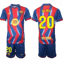 Men FC Barcelona 2026 Soccer Jerseys RedBlue #20 OLMO