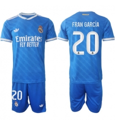 Men Real Madrid 2026 Soccer Jerseys Blue #20 FRAN GARCIA Men Real Madrid 2026 Soccer Jerseys Blue #20 FRAN GARCIA