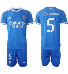 Men Real Madrid 2026 Soccer Jerseys Blue #5 BELLINGHAM