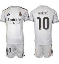 Men Real Madrid 2026 Soccer Jerseys White #10 MBAPPE