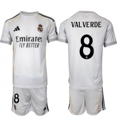 Men Real Madrid 2026 Soccer Jerseys White #8 VALVERDE (2)