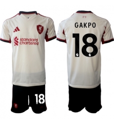 Men Liverpool 2026 Soccer Jerseys Beige #18 GAKPO