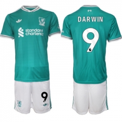 Men Liverpool 2026 Soccer Jerseys Teal #9 DARWIN