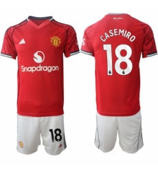 Men Manchester United 18 Casemiro2025 26 Red Home Soccer Jersey Suit Men Manchester United 18 Casemiro2025 26 Red Home Soccer Jersey Suit