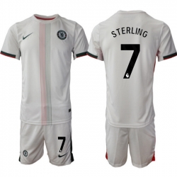 Men Chelsea 2026 Soccer Jerseys White #7 STERLING
