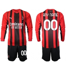 Men AC Milan Long Sleeve Soccer Jerseys 500 Customized Men AC Milan Long Sleeve Soccer Jerseys 500 Customized