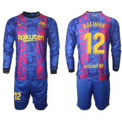 Men Barcelona Long Sleeve Soccer Jerseys 511