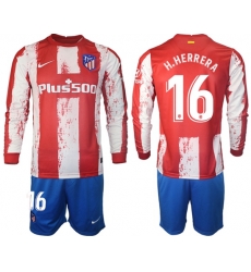 Men Atletico de Madrid Long Sleeve Soccer Jerseys 512 Men Atletico de Madrid Long Sleeve Soccer Jerseys 512