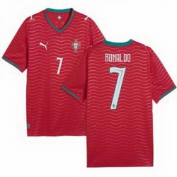 Women 7 Portugal Cristiano Ronaldo Home Replica Jersey   1