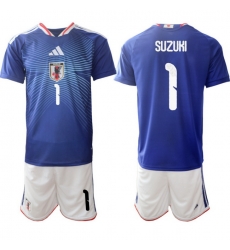 Japan 2026 FIFA World Cup Soccer Jersey Blue #1 SUZUKI