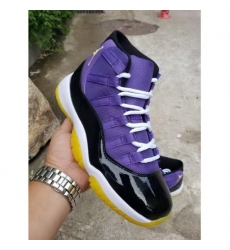 Air Jordan 11 Retro New Purple Yellow Lakers Men Basketball Shoes Air Jordan 11 Retro New Purple Yellow Lakers Men Basketball Shoes