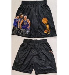 Men Golden State Warriors Black NBA Finals Shorts Men Golden State Warriors Black NBA Finals Shorts