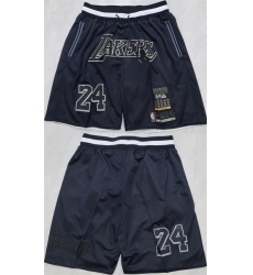 Men Los Angeles Lakers 24 Kobe Bryant Black 2025 Shorts Men Los Angeles Lakers 24 Kobe Bryant Black 2025 Shorts