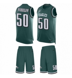 Men's Nike Philadelphia Eagles #50 Paul Worrilow Limited Midnight Green Tank Top Suit NFL Jersey Men's Nike Philadelphia Eagles #50 Paul Worrilow Limited Midnight Green Tank Top Suit NFL Jersey