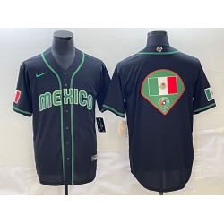 Men Mexico Baseball 2023 Black World Baseball Big Logo Classic Stitched JerseyS