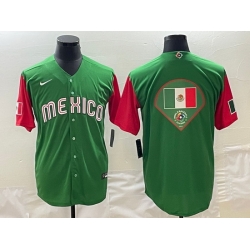 Men Mexico Baseball 2023 Green World Baseball Big Logo Classic Stitched Jersey