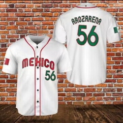 Men Mexico Baseball 56 Randy Arozarena 2023 white World Baseball Classic Stitched Jersey