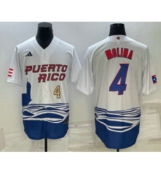 Men's Puerto Rico Baseball #4 Carlos Correa Number 2023 White World Baseball Classic Stitched Jersey Men's Puerto Rico Baseball #4 Carlos Correa Number 2023 White World Baseball Classic Stitched Jersey