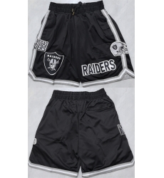 Men Las Vegas Raiders Black Shorts Men Las Vegas Raiders Black Shorts