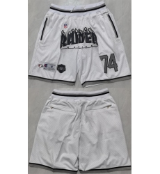 Men Las Vegas Raiders White Shorts