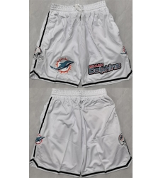 Men Maimi Dolphins White Shorts Men Maimi Dolphins White Shorts