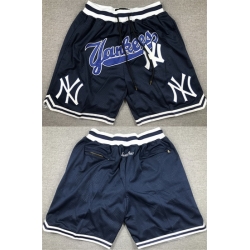 Men New Yok Yankees Navy Shorts