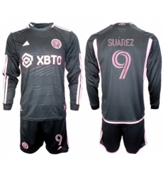 Men Inter Miami CF 9 Luis Surez 2023 24 Black Away Soccer Jersey Suit Men Inter Miami CF 9 Luis Surez 2023 24 Black Away Soccer Jersey Suit