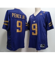 Men Washington Huskies Michael Penix Jr. #9 Stitched Football Purple Gold Jersey Men Washington Huskies Michael Penix Jr. #9 Stitched Football Purple Gold Jersey
