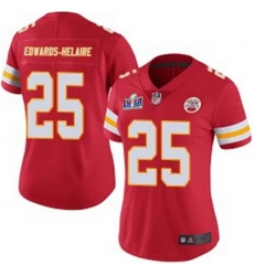 Women Kansas City Chiefs 25 Clyde Edwards Helaire Red Vapor Untouchable Stitched NFL 2024 Super Bowl LVIII Jersey Women Kansas City Chiefs 25 Clyde Edwards Helaire Red Vapor Untouchable Stitched NFL 2024 Super Bowl LVIII Jersey