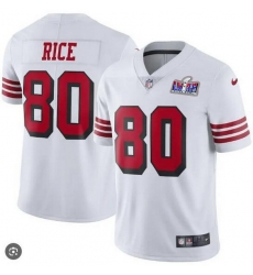 Women San Francisco 49ers 80 Jerry Rice White Throwback Vapor Untouchable Stitched Football 2024 Super Bowl LVIII Jersey Women San Francisco 49ers 80 Jerry Rice White Throwback Vapor Untouchable Stitched Football 2024 Super Bowl LVIII Jersey